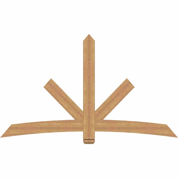 Ekena Millwork Alberta Smooth Timber Gable Bracket, Western Red Cedar, 84"W x 49"H x 1 1/2"D x 5 1/2"F, 14/12 Pitch GBW084X49X0206ALB00SWR - main